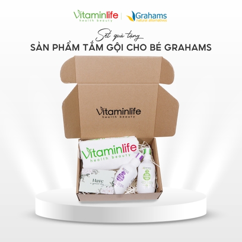 [SET QUÀ TĂNG]  Bộ sản phẩm tắm gội cho bé Grahams (Biến thể 2)