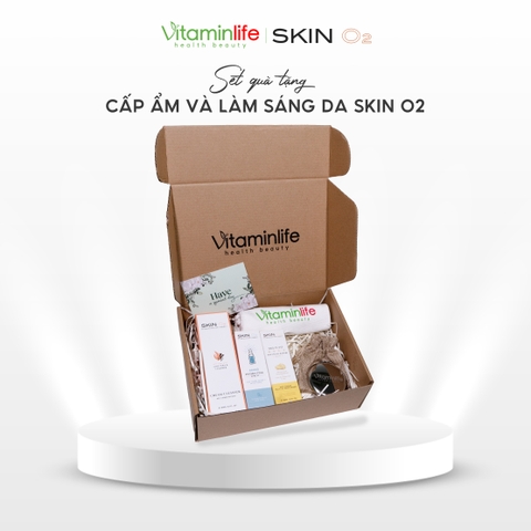 [SET QUÀ TẶNG] Combo cấp ẩm & làm sáng da Skin O2