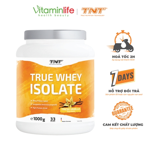 Bột True Whey Isolate vị Vanilla TNT Thùng 1000g