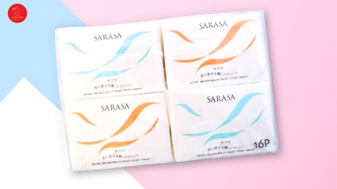 Set 16 khăn giấy bỏ túi cao cấp Sarasa
