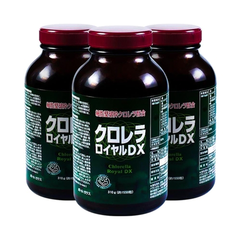 Combo 3 hộp tảo lục hoàng gia Chlorella Royal DX Nhật Bản 1550 viên