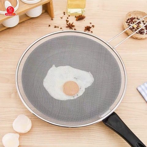 Miếng chắn dầu mỡ có tay cầm cao cấp Pearl (size 24-28cm)