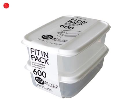 Combo 2 hộp nhựa nắp dẻo 600ml