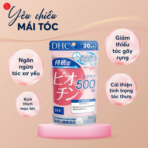 Viên Uống DHC Biotin Ngăn Rụng Tóc Gói 30 Viên 30 Ngày Sustained Release Biotin