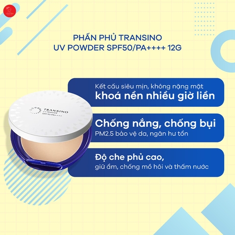 Phấn phủ Transino UV Powder SPF 50/PA++++ 12g