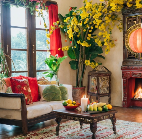 Hướng Dẫn Trang Trí Phòng Khách Cho Tết - Tạo Nên Góc Gia Đình Ấm Cúng