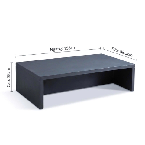 Bàn sofa chữ nhật đá Faux Travertine