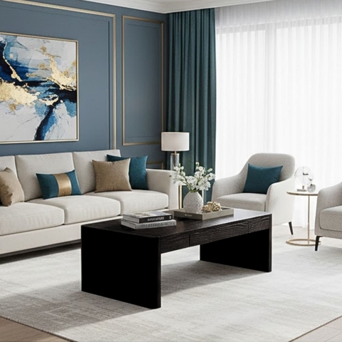 Bàn Sofa Bristol Reclaimed Coffee Table - Black