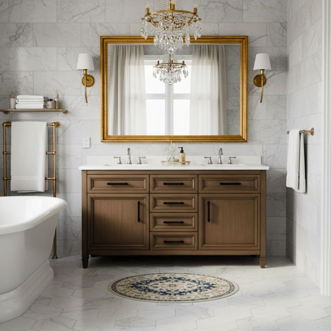 Tủ Lavabo Almond Latte 60 inch