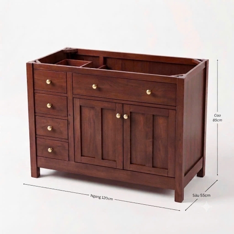 Khung Tủ Bếp & Đảo Bếp Gỗ Cherry Ove 42inch