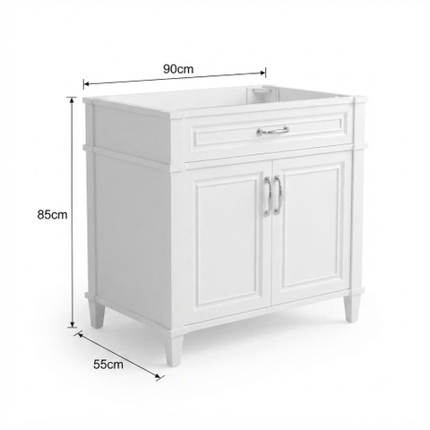 Khung Tủ Bếp & Đảo Bếp Gỗ 2White Ove 36inch