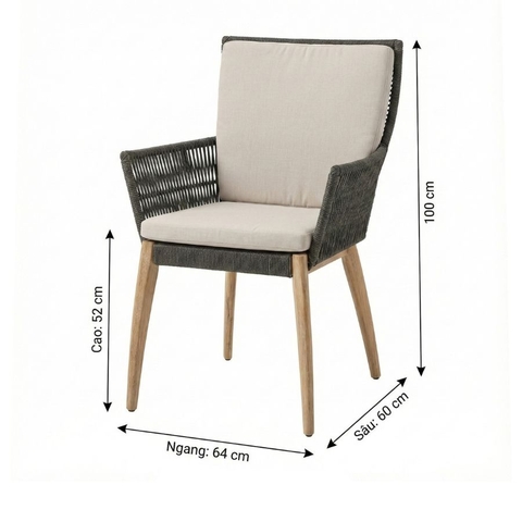 Ghế bành đan dây Armen