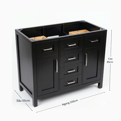 Khung tủ bếp gỗ Hudson Black 42inch