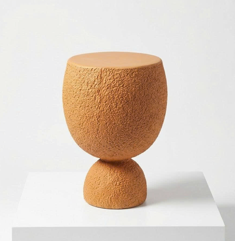 Đôn trang trí Greta Mid-Century Modern Travertine- Đá xi măng