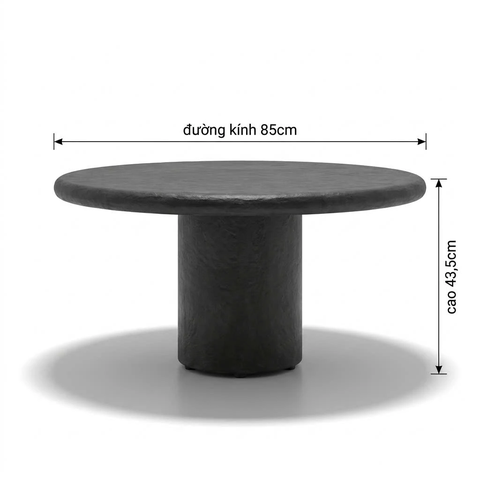 Bàn sofa Black Stone Travertine - Đá xi măng