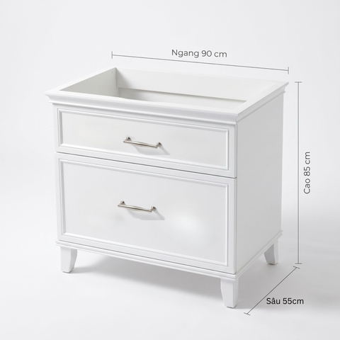 Khung Tủ Bếp & Đảo Bếp Gỗ 3White Ove 36inch