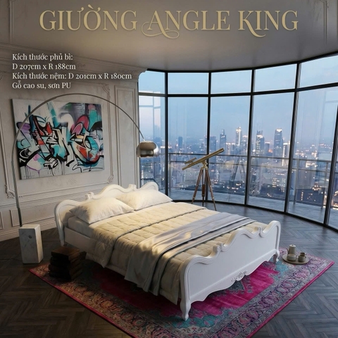 Giường Angle vương miện King