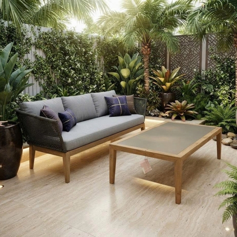 Bàn Sofa ngoài trời mặt đá chữ nhật ARICLE