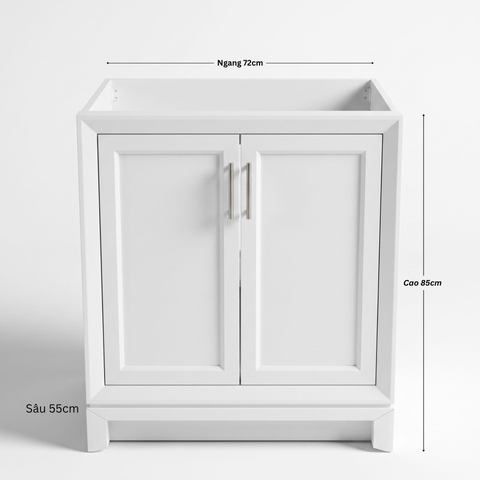 Khung Tủ Bếp & Đảo Bếp Gỗ White Ove 30inch