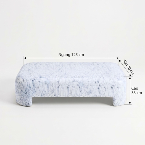 Bàn sofa Aura Stone Travertine - đá xi măng