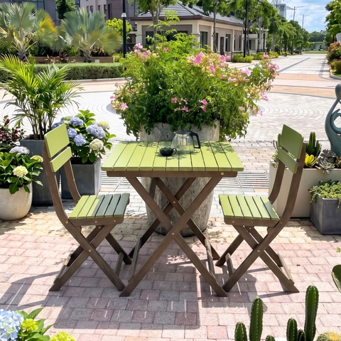 Bộ bàn ghế gấp gọn ngoài trời Green Life Article