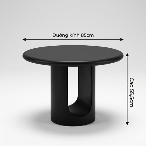 Bàn sofa SOHO BLACK ROUND TABLE - Đá Xi Măng