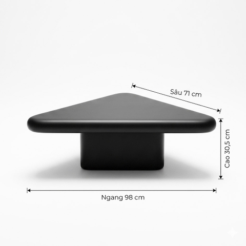 Bàn sofa thấp BLACK PLECTRUM TRAVERTINE  - Đá Xi Măng