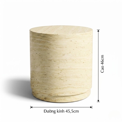 TRAVERTINE CYLINDRICAL PLINTH - Đá xi măng