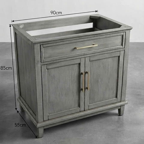 Khung Tủ Bếp & Đảo Bếp Gỗ Gray Plus Ove 36inch