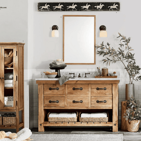 Tủ Lavabo Pottery Barn Walnut 56,5 inch