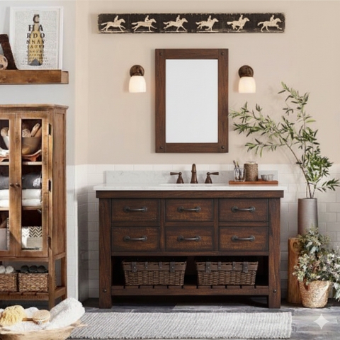 Tủ Lavabo Pottery Barn Espresso 56,5 inch