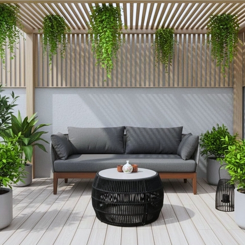 Ghế Sofa Ngoài Trời Đan Dây 3 chỗ Article