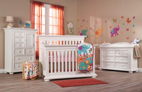 Cũi gỗ cho bé Harlow Collection 4 In 1