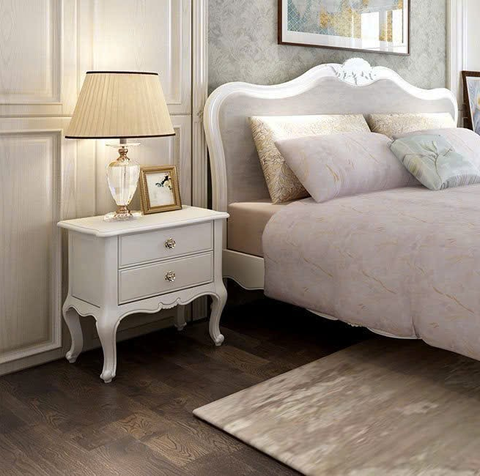 Tủ đầu giường tân cổ điển tay nắm hoa hồng