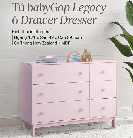 Tủ quần áo 6 ngăn kéo baby Gap Legacy