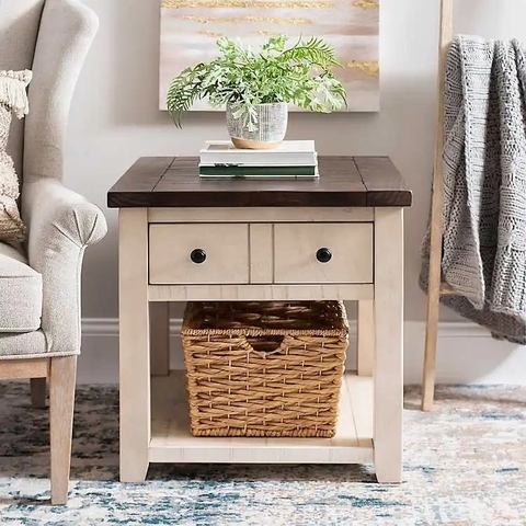 Bàn trang trí 2 hộc kéo Madison