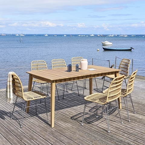 Bàn ăn ngoài trời chữ nhật Hesperide Tiwi