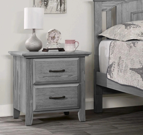 Tủ đầu giường 2 ngăn kéo Soho Gray