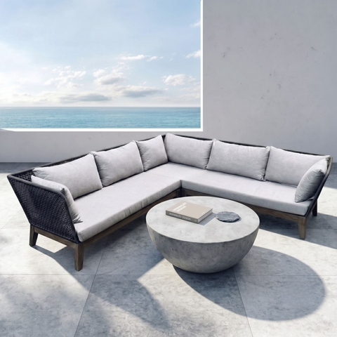Ghế Sofa Góc Ngoài Trời Đan Dây Netta Modloft