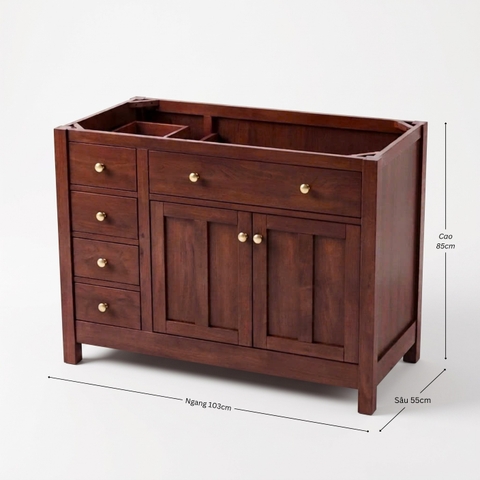 Khung Tủ Bếp & Đảo Bếp Gỗ Cherry Ove 42inch