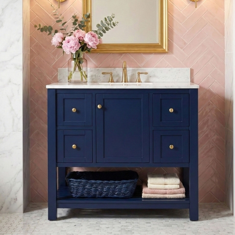 Tủ Lavabo Lakeshore Blue 42-inch