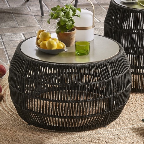 Bàn sofa tròn đan dây Modloft