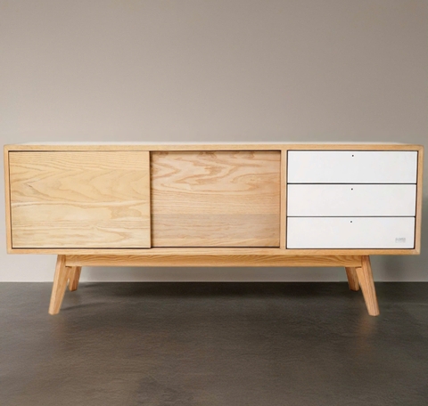 Tủ tivi Kids Curato 3 hộc cửa lùa