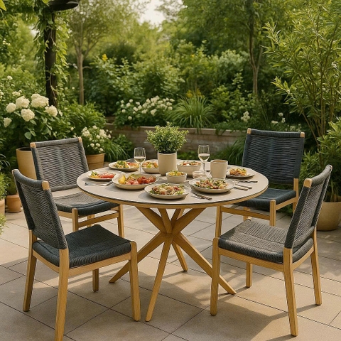 Bàn tròn mặt đá Miloo