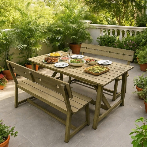 Bộ bàn ghế ăn ngoài trời Oban