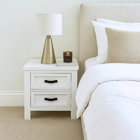 Tủ đầu giường màu trắng