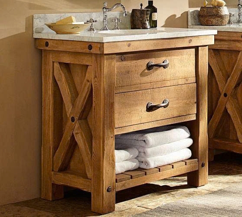 Tủ Lavabo Pottery Barn Walnut 36 inch