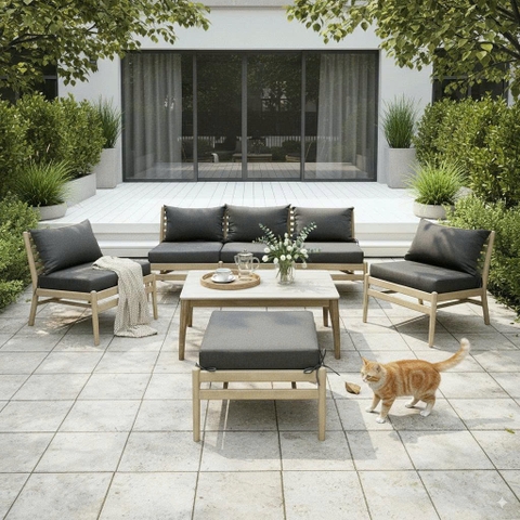 Bộ Sofa Distric gỗ Teak Suntone