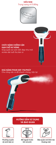 Bàn là hơi cầm tay Tefal DT6130 EO
