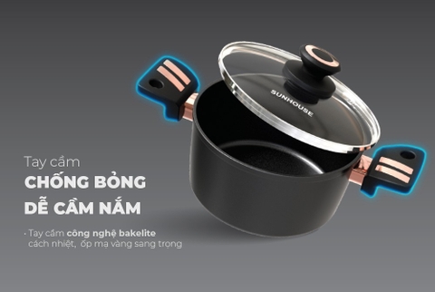 NỒI CHỐNG DÍNH ULTRA TITANIUM SUNHOUSE ST2210B-24
